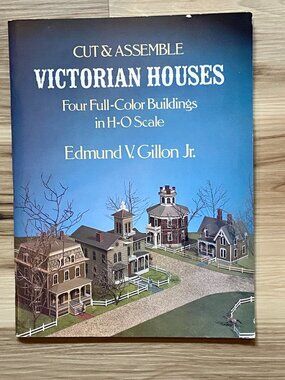 Dover Cut and Assemble 4 Victorian Houses Full Color HO Scale Paper Model Kit